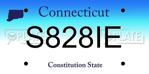 S828IE Connecticut License Plate