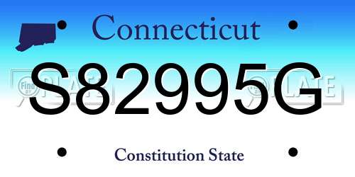 S82995G Connecticut License Plate
