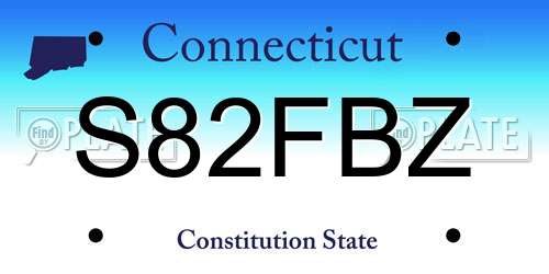 S82FBZ Connecticut License Plate
