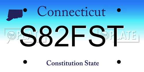 S82FST Connecticut License Plate