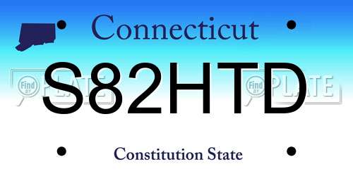 S82HTD Connecticut License Plate