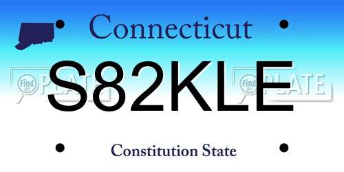 S82KLE Connecticut License Plate