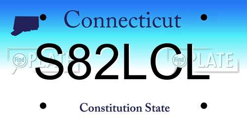S82LCL Connecticut License Plate