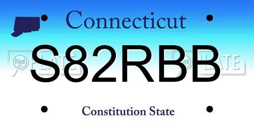 S82RBB Connecticut License Plate