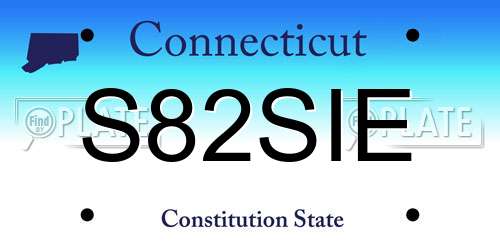 S82SIE Connecticut License Plate