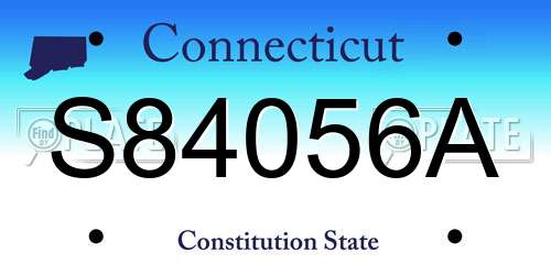 S84056A Connecticut License Plate