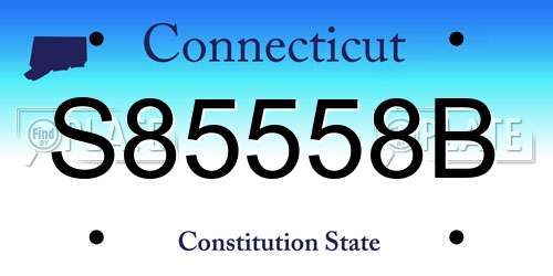 S85558B Connecticut License Plate