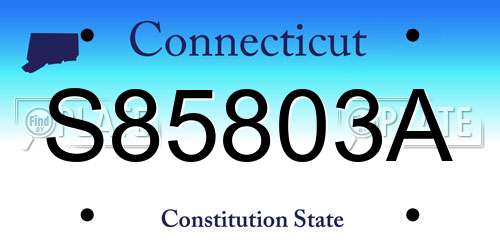 S85803A Connecticut License Plate