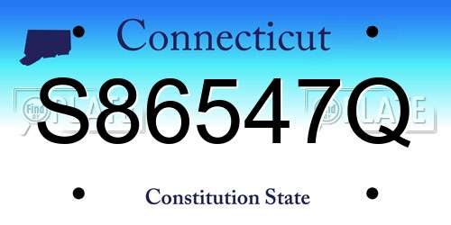 S86547Q Connecticut License Plate