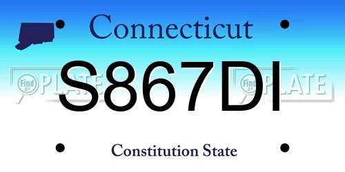 S867DI Connecticut License Plate