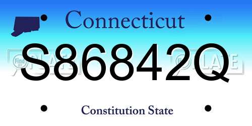 S86842Q Connecticut License Plate