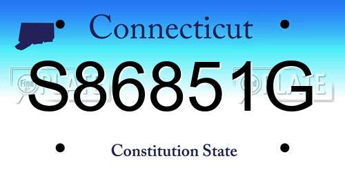 S86851G Connecticut License Plate