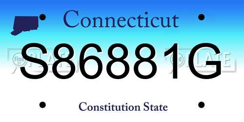 S86881G Connecticut License Plate