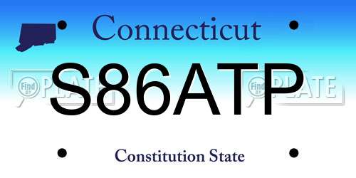 S86ATP Connecticut License Plate