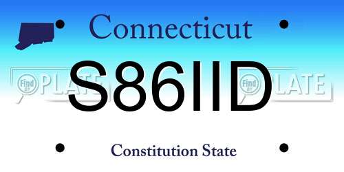 S86IID Connecticut License Plate