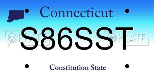 S86SST Connecticut License Plate