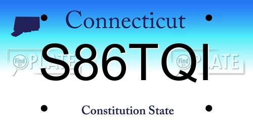 S86TQI Connecticut License Plate