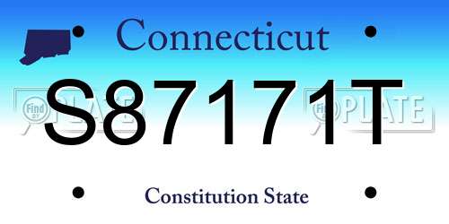 S87171T Connecticut License Plate