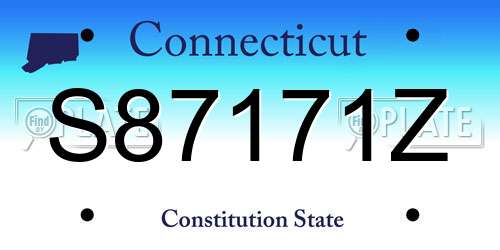 S87171Z Connecticut License Plate