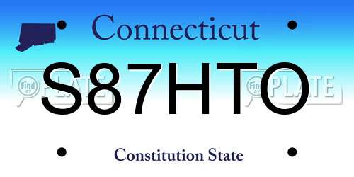 S87HTO Connecticut License Plate