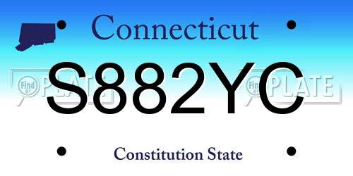 S882YC Connecticut License Plate