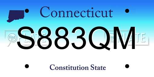 S883QM Connecticut License Plate