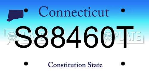S88460T Connecticut License Plate