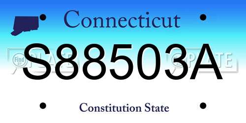 S88503A Connecticut License Plate