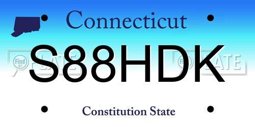 S88HDK Connecticut License Plate