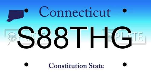 S88THG Connecticut License Plate