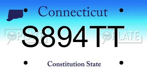 S894TT Connecticut License Plate