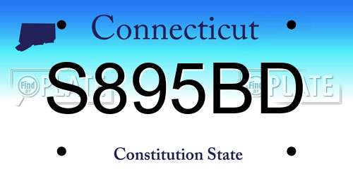 S895BD Connecticut License Plate