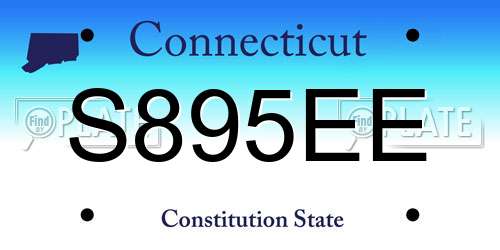 S895EE Connecticut License Plate