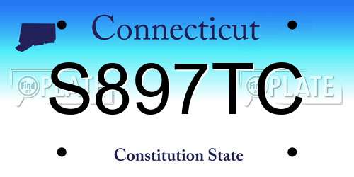 S897TC Connecticut License Plate