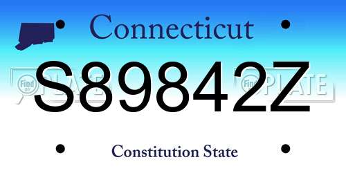 S89842Z Connecticut License Plate