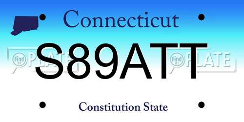 S89ATT Connecticut License Plate