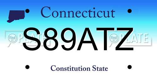 S89ATZ Connecticut License Plate