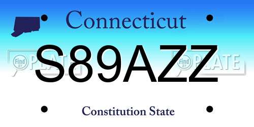 S89AZZ Connecticut License Plate
