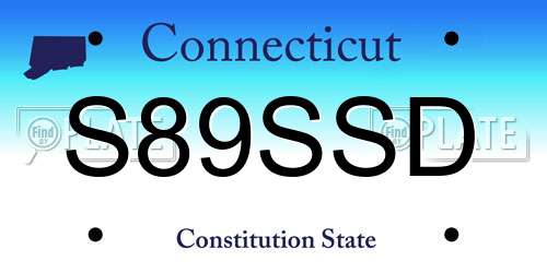 S89SSD Connecticut License Plate
