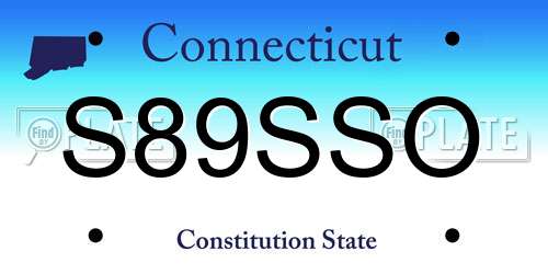 S89SSO Connecticut License Plate
