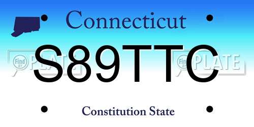 S89TTC Connecticut License Plate