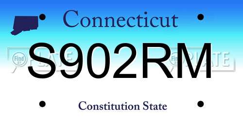 S902RM Connecticut License Plate