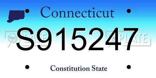 S915247 Connecticut License Plate