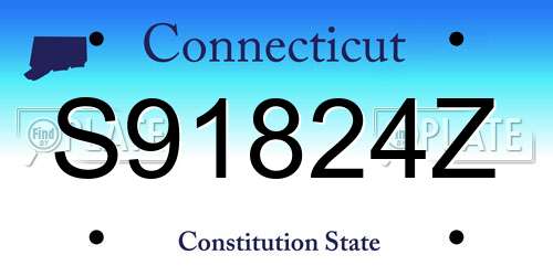 S91824Z Connecticut License Plate