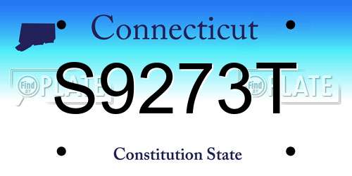 S9273T Connecticut License Plate
