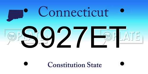 S927ET Connecticut License Plate