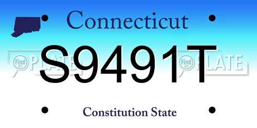 S9491T Connecticut License Plate