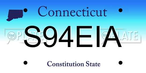 S94EIA Connecticut License Plate
