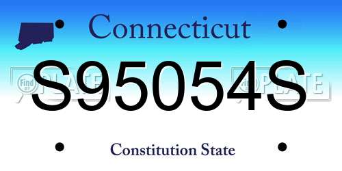 S95054S Connecticut License Plate