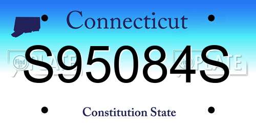 S95084S Connecticut License Plate